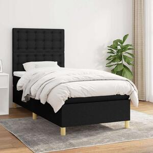 VidaXL Ágy - Fekete Szövet - 80x200 cm