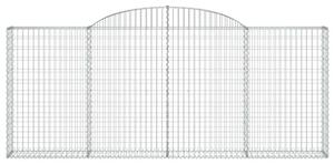 VidaXL Gabion Kosár - 10 db - Íves - 300x30x120/140cm