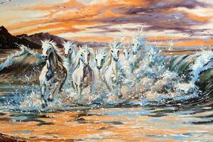 Kép lovak vízesésben