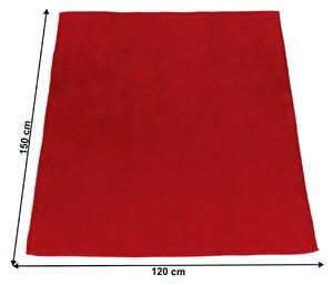 TEMPO-KONDELA DALAT TYP 1, plüss takaró, piros, 120x150 cm