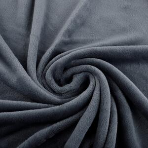 TEMPO-KONDELA DALAT TYP 2, plüss takaró, sötétszürke, 180x220 cm