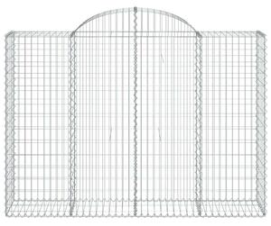 VidaXL Gabion Kosár - 11 db - Íves - 200x50x140/160 cm