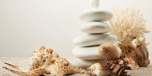 Kép a Zen kő és kagylók