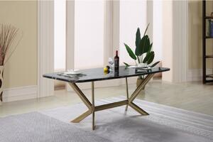 LOXANNE modern étkezőasztal - 200cm - fekete