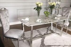 DYNASTY design étkezőasztal - 200cm - ezüst