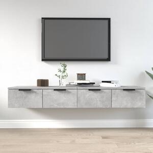 2 db betonszürke szerelt fa fali szekrény 68 x 30 x 20 cm