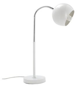 WHITE BALL fehér és ezüst fém asztali lámpa