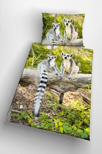 Glamonde 3d ágyneműhuzat Lemur cipzárral 140×200 cm