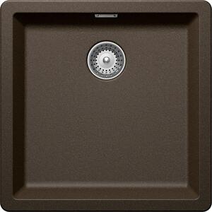 Schock Greenwich N-100 konyhai mosogatótálca Cristadur Bronze 456 x 456 mm, gránit, hagyományos beépítés/munkalap alá építés, bronzbarna