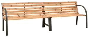 Tömör fenyőfa kerti ikerpad 225 cm