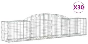 VidaXL 30 db íves horganyzott vas gabion kosár 300x50x60/80 cm