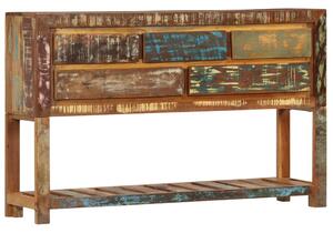 Tömör újrahasznosított fa tálalószekrény 120 x 30 x 75 cm