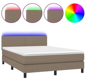 VidaXL Ágy 140x190 cm - LED-es, Zsebrugós Matraccal