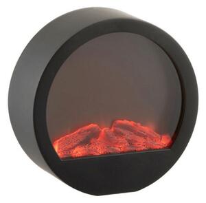 LED dekoráció kerek kandalló COZY WARM 35x34,5 cm, fekete