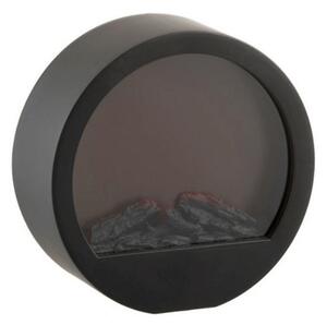 LED dekoráció kerek kandalló COZY WARM 35x34,5 cm, fekete