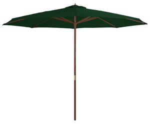 Zöld kültéri napernyő farúddal 350 cm