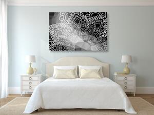 Kép Mandala elemek fekete fehérben