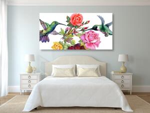 Kép kolibri virágon