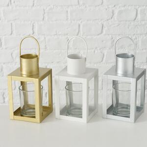Dekorációs Lámpa, Üveg és Fém, Toby Ezüst, Különböző Modellek, H8xSz8xM15 cm