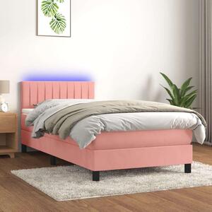 VidaXL LED-es Bársony Ágy - 100x200 cm