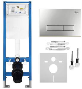 Beépíthető WC Tartókeret Szett Slim 024N HD Satin Nyomólappal