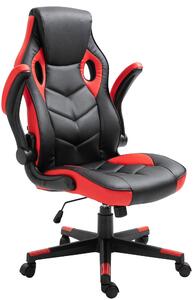 Omis műbőr gamer szék, felhajtható karfával, hintafunkcióval, 120 kg-ig