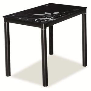 Asztal Damar Fekete, Sz80xH60xM75 cm