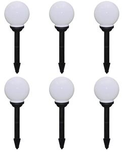 6 db kültéri gyalogjáró LED-lámpa cölöppel 20 cm