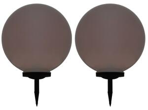 2 db napelemes kültéri LED gömblámpa 50 cm RGB