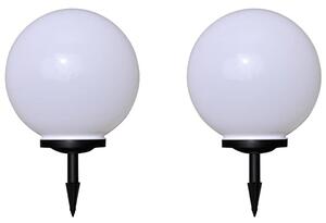 2 db kültéri gyalogjáró LED-lámpa cölöppel 40 cm