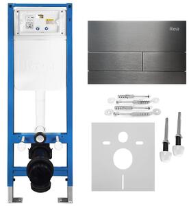 Beépíthető WC Tartókeret Szett Slim 024N T Titan Nyomólappal