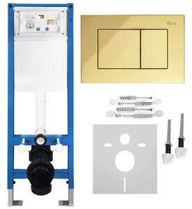 Beépíthető WC Tartókeret Szett Slim 024N J Gold Nyomólappal