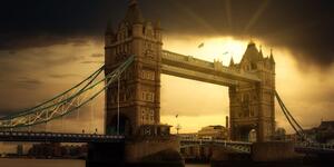 Kép naplemente Tower Bridge fölött