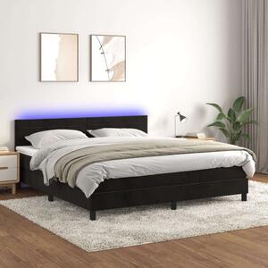 VidaXL - Bársony Ágy LED-del - 180x200 cm