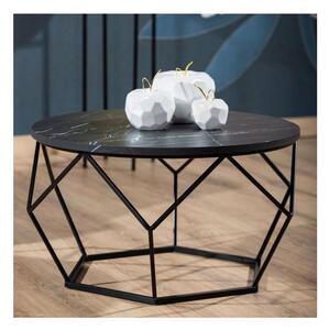 HowHomely Kávésasztal MARMUR 40x70 cm fekete DD0188