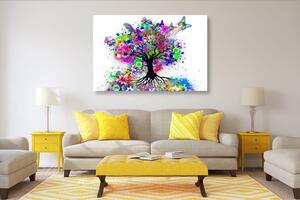 Kép virágzó fa tele színnel