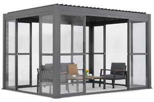 Lagos 3x3 3x3 szabadon álló terasz pergola 4 oldalra nyíló ajtóval Garden Point antracit