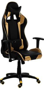 Arany és fekete gamer szék KNIGHT