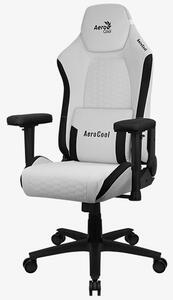 Gamer szék Aerocool CROWN Leatherette Moonstone White Fehér