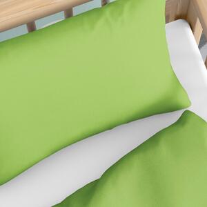 Goldea gyermek pamut ágyneműhuzat kiságyba - zöld 90 x 140 és 50 x 70 cm