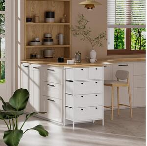 Vicco Belaro 5 fiókos komód – fehér, 56 × 30 × 95 cm