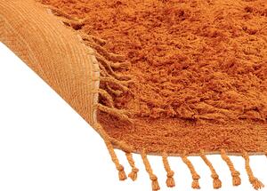 Narancssárga hosszú szálú szőnyeg ⌀ 140 cm BITLIS