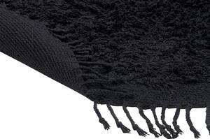 Fekete hosszú szálú szőnyeg ⌀ 140 cm BITLIS