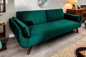 DIVANI zöld bársony kanapéágy