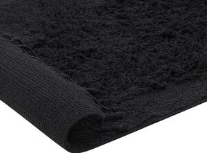 Fekete hosszú szálú szőnyeg 80 x 150 cm BITLIS