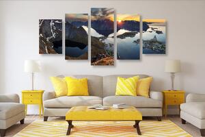 5 részes kép bájos hegyi panoráma