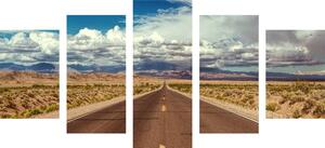 5 részes kép sivatagi út