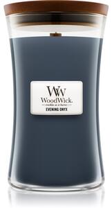 Woodwick Evening Onyx illatos gyertya fa kanóccal 609.5 g