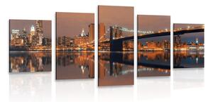 5 részes kép Manhattan vízben