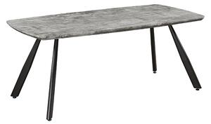 Étkezőasztal, beton/fekete, 180x90 cm, ADELON